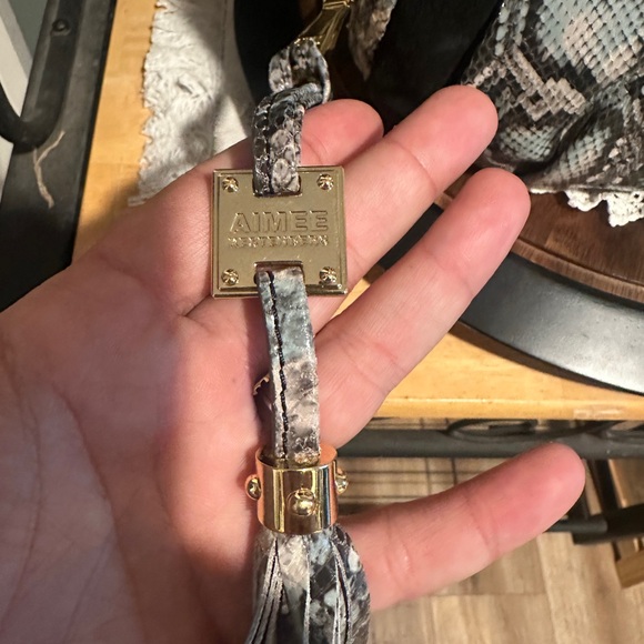 Aimee Kestenberg Collection Chic Snakeskin Patterned Shoulder Bag NWOT - Picture 2 of 12